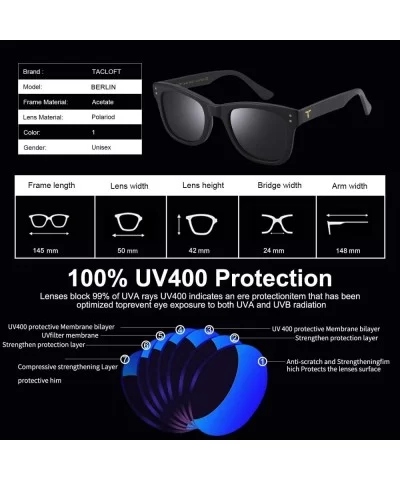 Acetate Sunglasses polarized women black sunglasses wayfarer classic UV Protection durable mens sunglasses 2020 - C718QQQDC7T...