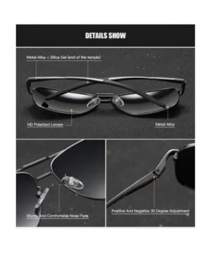 Polarized Sunglasses for Mens Classic Square Lens Alloy Frame for Driving Fishing Golf UV400 Protection - CC18AAHDR6G $10.70 ...