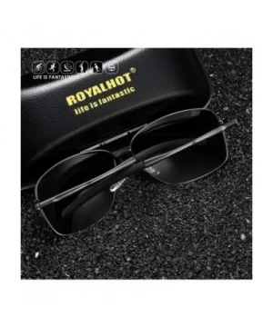 Polarized Sunglasses for Mens Classic Square Lens Alloy Frame for Driving Fishing Golf UV400 Protection - CC18AAHDR6G $10.70 ...