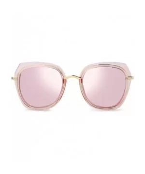 Fashion Polarized Design Sunglasses for Women UV400 Mirrored LensR00346 - Pink - CQ18GG3C0IR $35.22 Rectangular