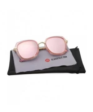 Fashion Polarized Design Sunglasses for Women UV400 Mirrored LensR00346 - Pink - CQ18GG3C0IR $35.22 Rectangular