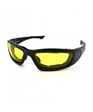 Lightweight Padded Mens & Womens Motorcycle Goggle Sunglasses w/FREE Microfiber - Matte Black - CE12LH7C081 $8.24 Goggle