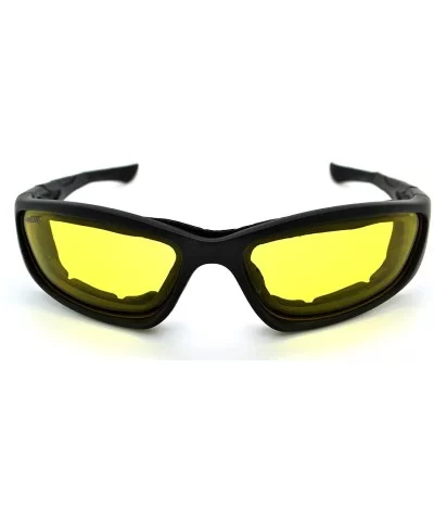 Lightweight Padded Mens & Womens Motorcycle Goggle Sunglasses w/FREE Microfiber - Matte Black - CE12LH7C081 $8.24 Goggle