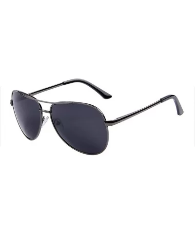 Men Polarized Sunglasses Night Vision Driving UV400 - C05 Gray Black - C4199CHND5I $22.47 Oval