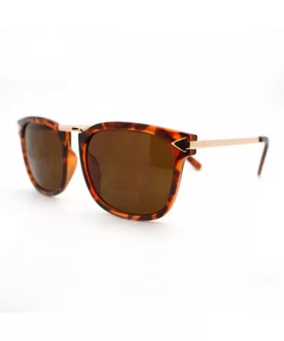 Psy Gangnam Style Sunglasses Square Metal Bridge Arrow Design Unisex - Tortoise - C411CAXLE5V $8.15 Square