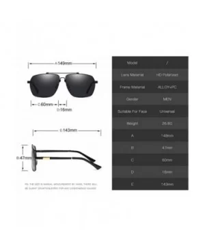 Elasticity Frame Sunglasses for Men HD Polarized UV400 Protection Outdoor Driver Glasses - A - CE197XGNNDG $12.24 Aviator