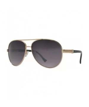 Womens Classic Aviator Sunglasses with Rhinestone Crystal - UV Protection - Black + Gradient Lens - C11903ESN2I $9.18 Aviator