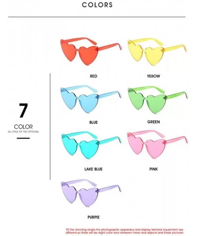 Fashion Shaped Sunglasses Designer Rimless - Red - CE18MG9X9O6 $11.88 Rimless