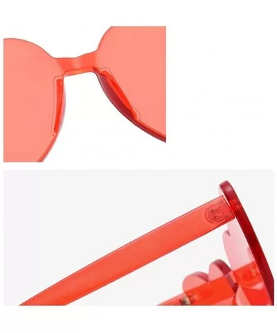 Fashion Shaped Sunglasses Designer Rimless - Red - CE18MG9X9O6 $11.88 Rimless