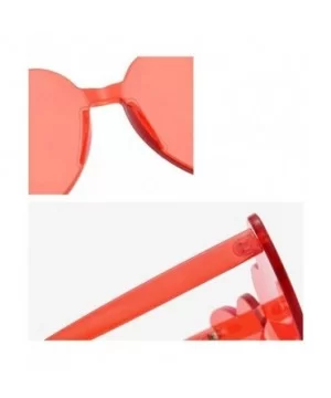 Fashion Shaped Sunglasses Designer Rimless - Red - CE18MG9X9O6 $11.88 Rimless