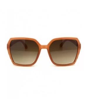 Womens Octagonal Shape Plastic Butterfly Chic Sunglasses - Peach Gradient Brown - CS18YLG3D9Q $11.20 Rectangular