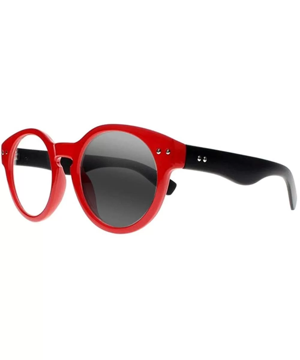 Mens Women Round frame Transition Photochromic Bifocal Reading Glasses UV400 Sunglasses - Red - C118K6N9XHI $21.03 Round