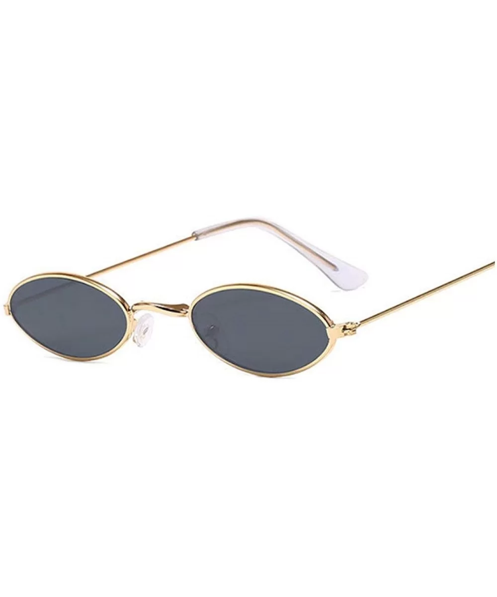 Luxury Small Oval Mirror Sunglasses Women Brand Designer Lady Round Sun Glasses Female Street Beat Eyeglasses - CI198A5OSZU $...