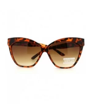 Womens Retro Oversize Large Cat Eye Thick Plastic Sunglasses - Tortoise - CP121DHW0BR $8.62 Oversized