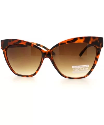 Womens Retro Oversize Large Cat Eye Thick Plastic Sunglasses - Tortoise - CP121DHW0BR $8.62 Oversized