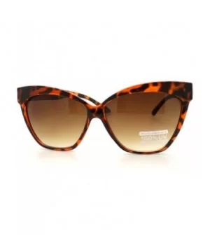 Womens Retro Oversize Large Cat Eye Thick Plastic Sunglasses - Tortoise - CP121DHW0BR $8.62 Oversized