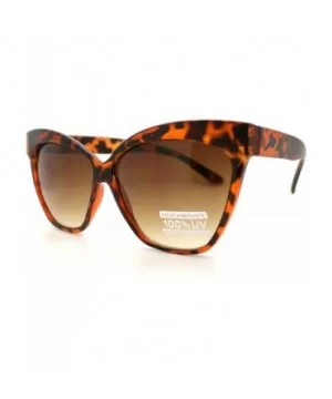 Womens Retro Oversize Large Cat Eye Thick Plastic Sunglasses - Tortoise - CP121DHW0BR $8.62 Oversized