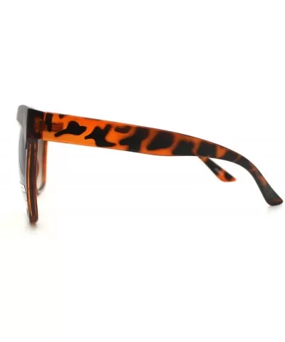 Womens Retro Oversize Large Cat Eye Thick Plastic Sunglasses - Tortoise - CP121DHW0BR $8.62 Oversized