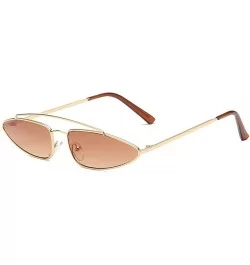 Men Women Eyewear Retro Vintage Cat Eye Sunglasses Fashion Mod Style - Brown - CF18CQILGN8 $5.08 Semi-rimless