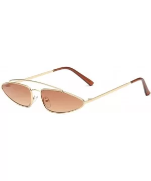 Men Women Eyewear Retro Vintage Cat Eye Sunglasses Fashion Mod Style - Brown - CF18CQILGN8 $5.08 Semi-rimless