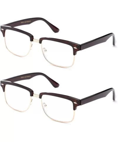 Reading Glasses - Best 2 Pack for Men and Women Fashion Fashion Reading Glasses - 2 Pack Brown/Gold - C312OBY08T6 $7.67 Round