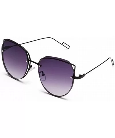 Personality Fashion Brown Rimless Sunglasses Star With The Same Sunglasses Female Marine Glasses - Style 2 - C418UDT52T8 $20....