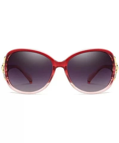 Women Sunglasses Retro Black Drive Holiday Round Non-Polarized UV400 - Red - CG18R0034N3 $4.88 Round