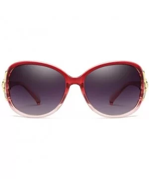 Women Sunglasses Retro Black Drive Holiday Round Non-Polarized UV400 - Red - CG18R0034N3 $4.88 Round