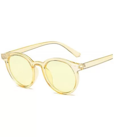 New Retro Mirror Sunglasses Women Brand Designer Luxury Vintage Cat Eye Sun Glasses Ladies Female UV400 - Yellow - CS198ZRXZT...