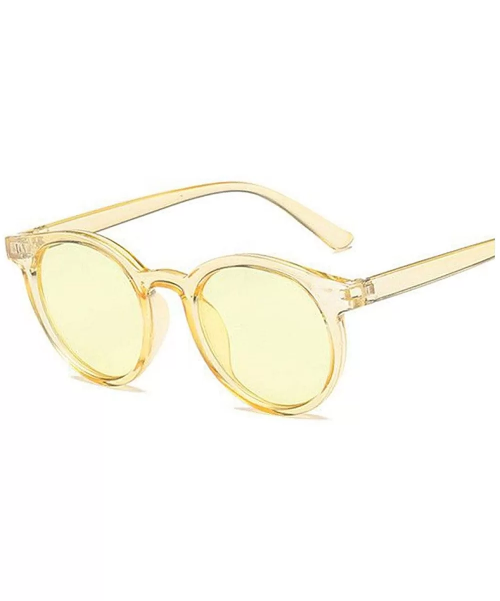 New Retro Mirror Sunglasses Women Brand Designer Luxury Vintage Cat Eye Sun Glasses Ladies Female UV400 - Yellow - CS198ZRXZT...