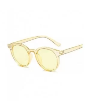 New Retro Mirror Sunglasses Women Brand Designer Luxury Vintage Cat Eye Sun Glasses Ladies Female UV400 - Yellow - CS198ZRXZT...