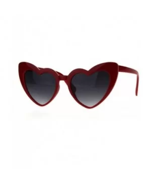 Womens Plastic Cat Eye Heart Shape Hippie Party Shade Sunglasses - Red - CQ187LA00TZ $9.12 Cat Eye