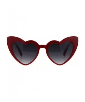 Womens Plastic Cat Eye Heart Shape Hippie Party Shade Sunglasses - Red - CQ187LA00TZ $9.12 Cat Eye