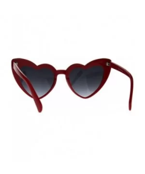 Womens Plastic Cat Eye Heart Shape Hippie Party Shade Sunglasses - Red - CQ187LA00TZ $9.12 Cat Eye