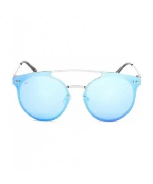 ICON Collection "The Nova" Handcrafted Polarized Cat-Eye Sunglasses - Antique Silver/Blue Mirror - C718688R339 $14.44 Cat Eye