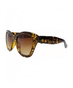 Big Oversized Thick Frame Cat Eye Rockabilly Women Chic Stylish Sunglasses - Tortoise & Brown - CM18T4HHZGS $10.34 Cat Eye