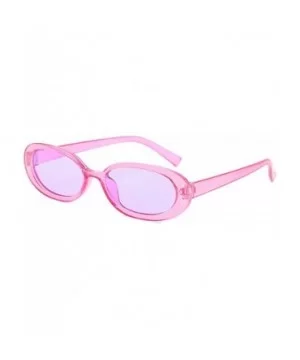 Classic style Oval Sunglasses for Women PC Resin UV 400 Protection Sunglasses - Purple - CV18SARI6QC $10.49 Oval