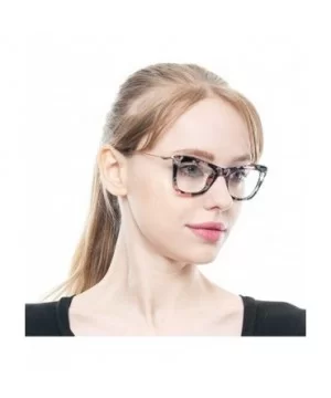 Womens Fashion Designer Cat Eye Eyeglasses Frames with Metal Arms - Blue Floral - C812NSY8J1W $5.48 Cat Eye