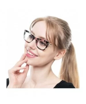 Womens Fashion Designer Cat Eye Eyeglasses Frames with Metal Arms - Blue Floral - C812NSY8J1W $5.48 Cat Eye