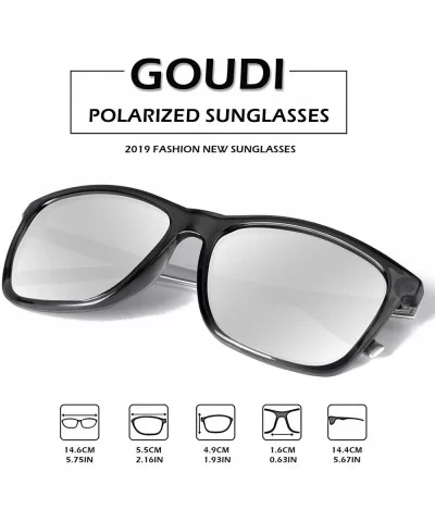 Polarized Sunglasses For Men Women-Vintage Men Women Sunglasses Metal Frame Ultra Light GD8001 - Silver/Silver - CW18H2AOSS2 ...