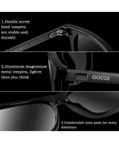 Polarized Sunglasses For Men Women-Vintage Men Women Sunglasses Metal Frame Ultra Light GD8001 - Silver/Silver - CW18H2AOSS2 ...