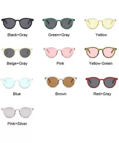 New Retro Mirror Sunglasses Women Brand Designer Luxury Vintage Cat Eye Sun Glasses Ladies Female UV400 - Yellow - CS198ZRXZT...