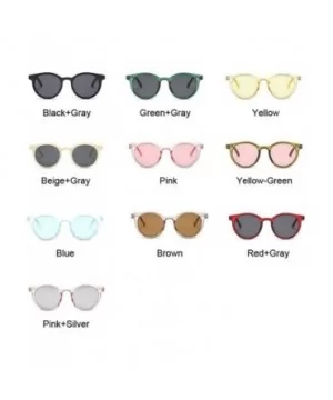 New Retro Mirror Sunglasses Women Brand Designer Luxury Vintage Cat Eye Sun Glasses Ladies Female UV400 - Yellow - CS198ZRXZT...