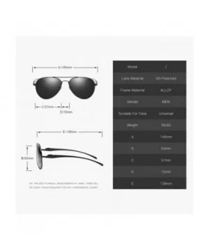 Aviator Sunglasses for Men with 57mm Lens Polarized Classic Glasses LM912 - Golden Frame/Brown Lens - CJ18DWUR6KH $13.48 Round