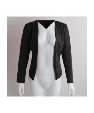 Fashion Women OL Style Slim Suit Long Quarter Sleeve Blazer Elegant Coat Solid Soft Comfy Casual Suit - CE18O96HQYO $8.48 Sport