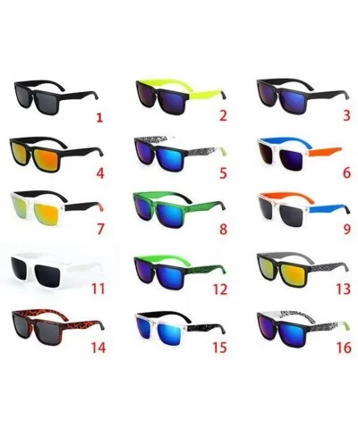 Vintage Sunglasses Men Reflective Mirror Sun Glasses Women Retro Square Driving Eyewear - 2 - CP194OEL8M5 $16.75 Rectangular