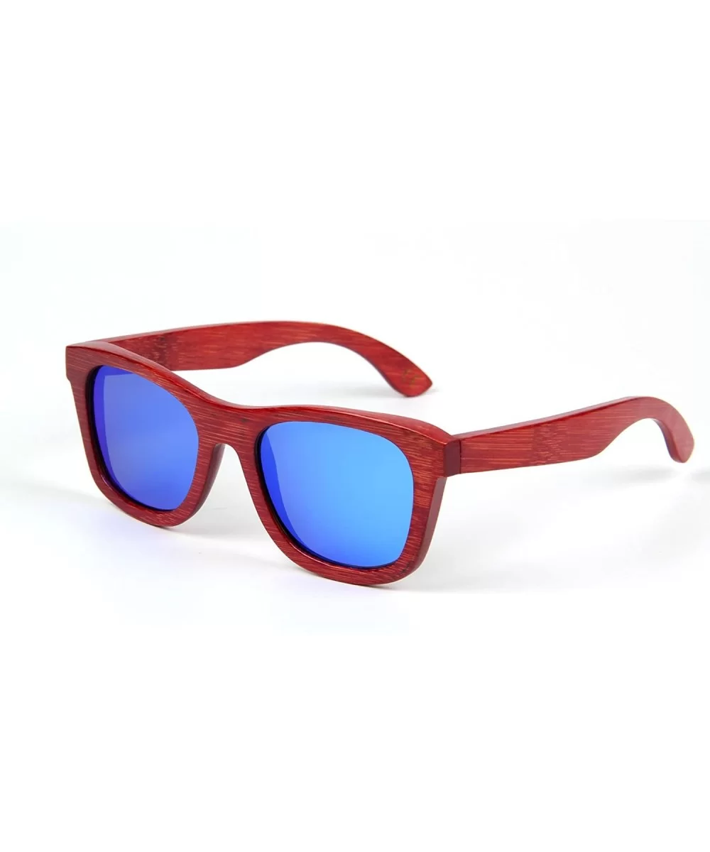 Sunglasses Polarized Handmade Lightweight - Blue2 - C0185Q2QY3Q $11.04 Round