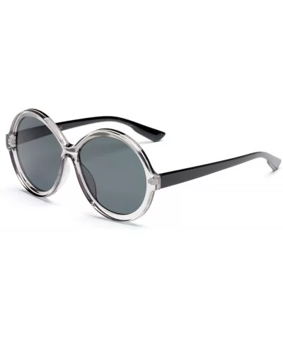 Women Round Fashion Sunglasses - Grey - C818WQ6ZSCC $12.64 Goggle