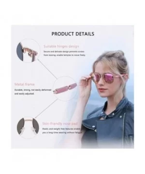 Polarized Sunglasses for Women Men - Oversized Aviator Sunglasses Metal Frame UV400 Protection - Pink - C318TTYIU6I $15.78 Sport