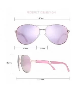 Polarized Sunglasses for Women Men - Oversized Aviator Sunglasses Metal Frame UV400 Protection - Pink - C318TTYIU6I $15.78 Sport